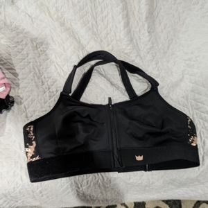 SheFit Sports Bra XL Black and Gold